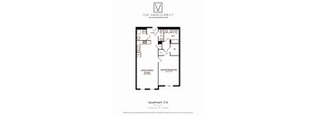 Apartment floor plan for The Vanderbilt, a luxury rental apartment and hotel.