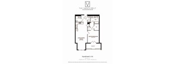 A black and white image of a floor plan for an apartment.
