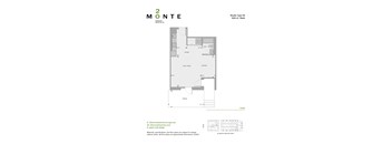 A floor plan for a 500 square foot studio apartment.