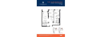 A floor plan for a suite in The Marlborough Tower A by King William Urban Residences.