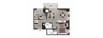 2 Beds + 2 Baths