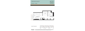 A floor plan for a property at The Beasley in Upper Wellington shows a studio with an additional bathroom.