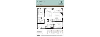 A floor plan for a 2 bedroom, 2 bathroom apartment in Upper Wellington.