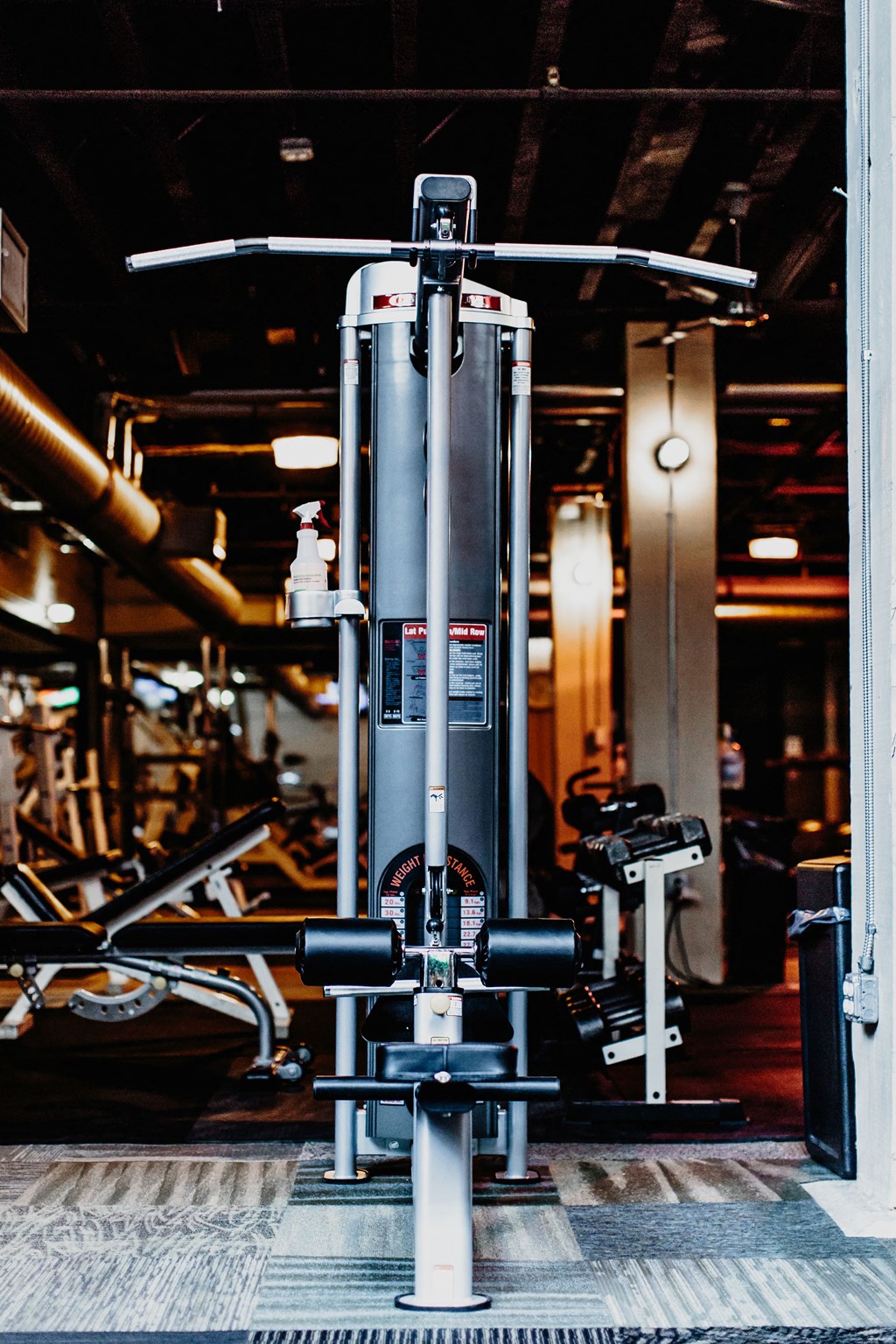 Fitness center at The Cannery Lofts with weight lifting equipment at Dayton, OH