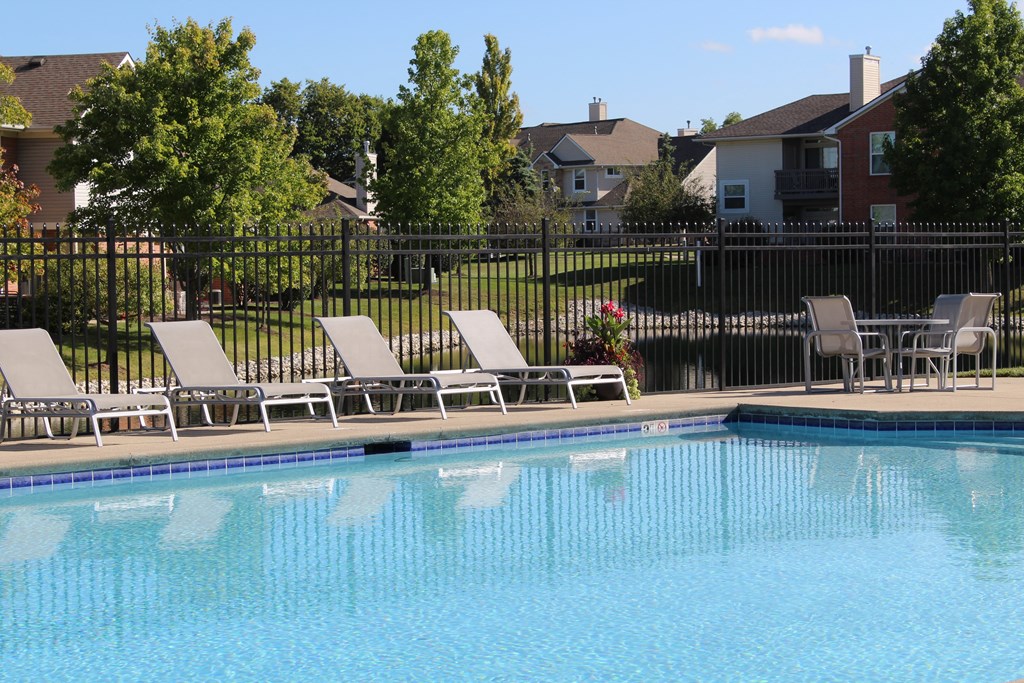 our apartments showcase an outdoor pool