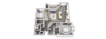 A floor plan of a house with dimensions and notes on bay windows and garden tubs.