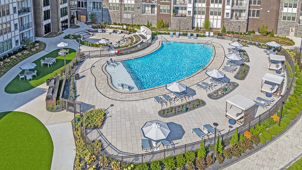 Aerial photo of Legacy Rochester Hills Apartments