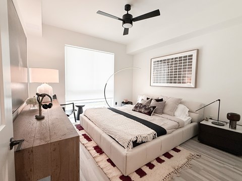 Large bedrooms accommodate king size furniture