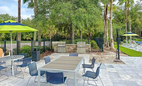 Outdoor entertainment with gas grills