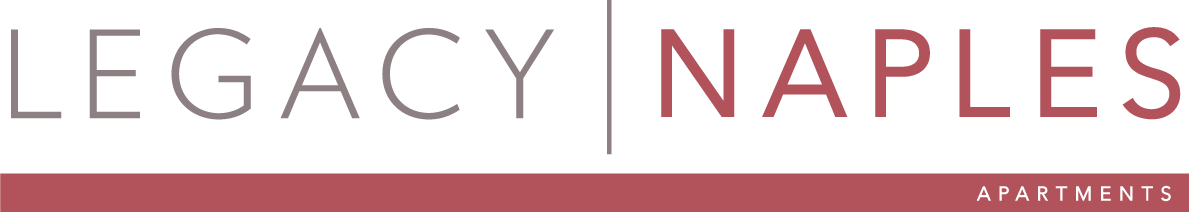 The image is a logo for Legacy Naples Apartments.