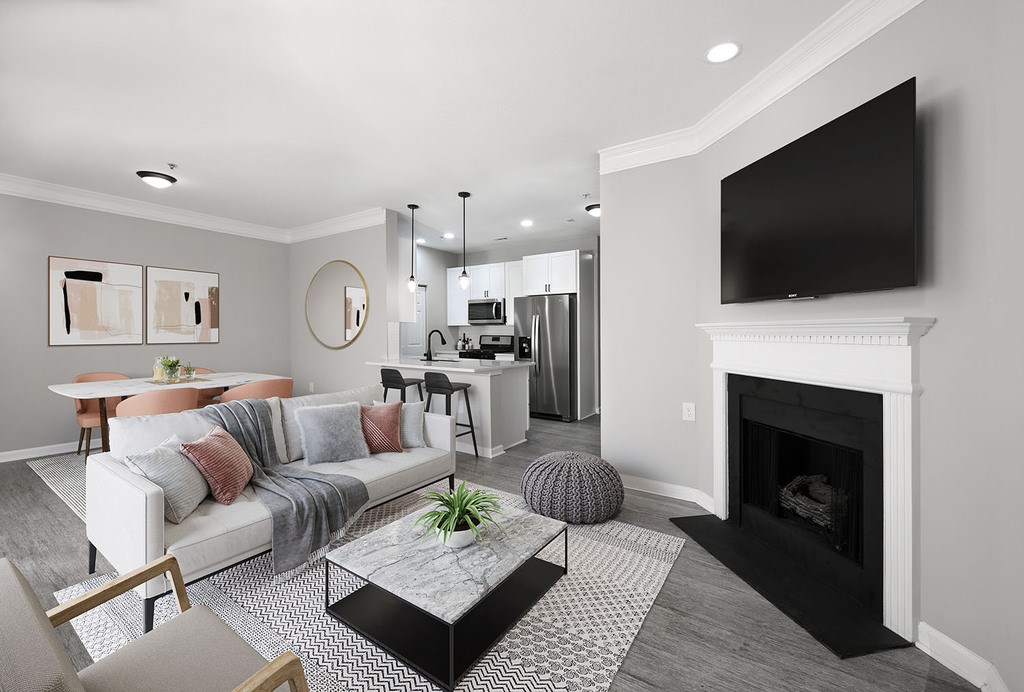 Legacy suites include quartz countertops, hardwood-inspired flooring, new cabinetry, lighting and stainless steel appliances