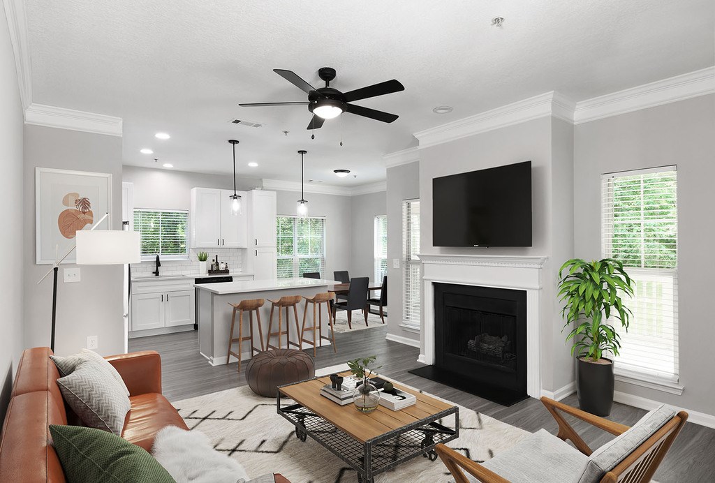 Legacy suites include quartz countertops, hardwood-inspired flooring, new cabinetry, lighting and stainless steel appliances