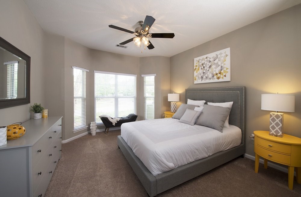 Large bedrooms accommodate king size furniture