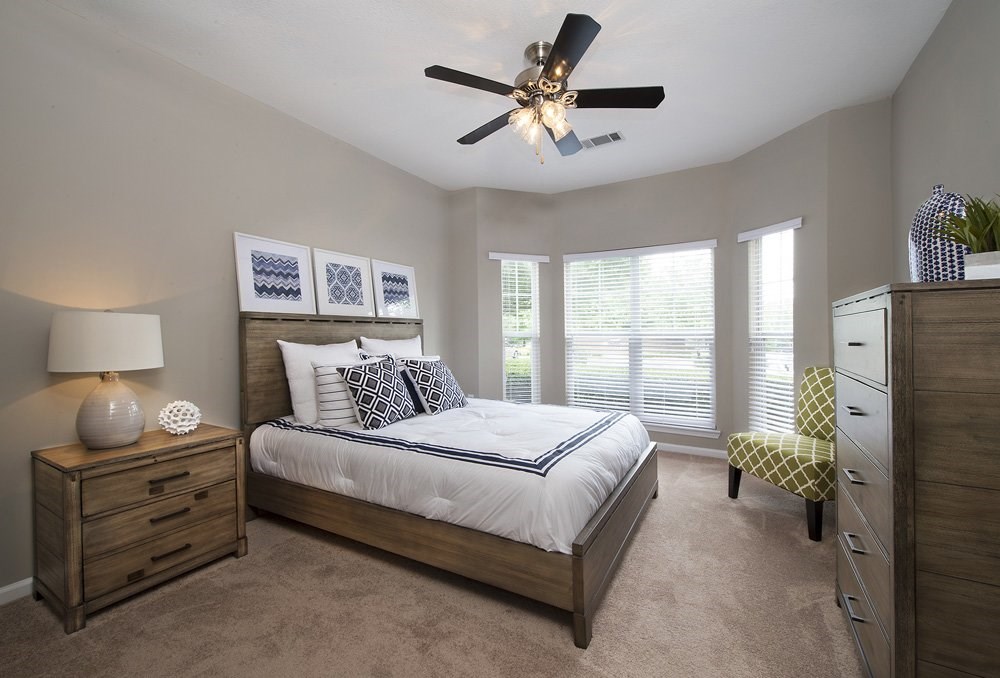 Large bedrooms accommodate king size furniture