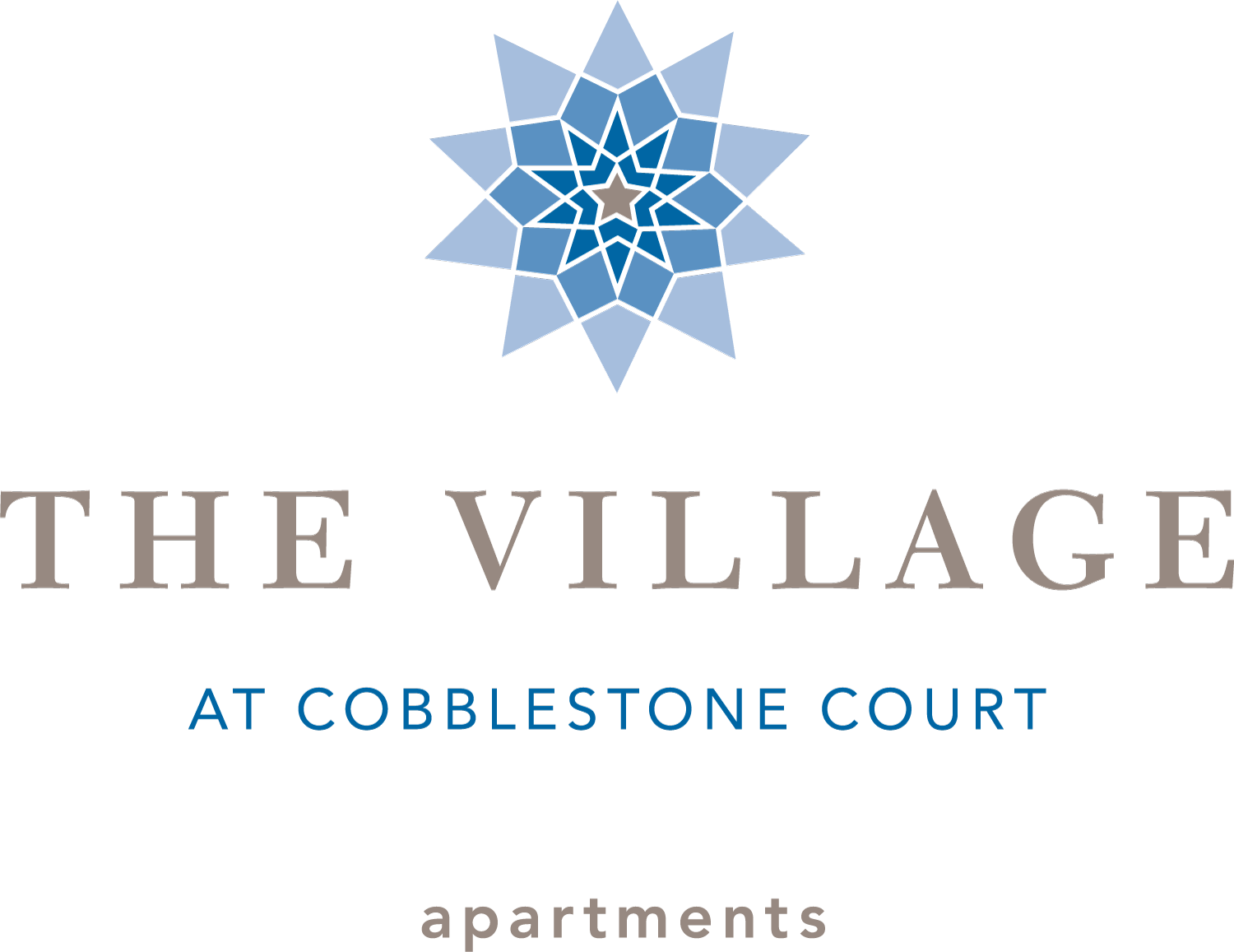 A poster advertising The Village at Cobblestone Court Apartments.
