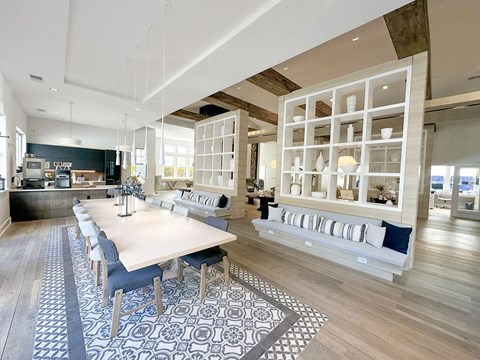 Clubhouse with kitchen and lounge area