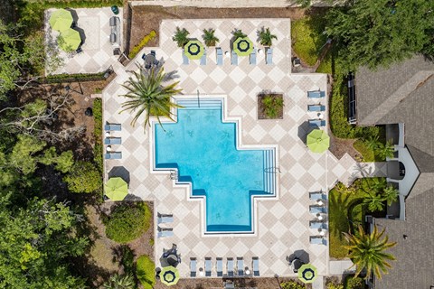 Pool with sundeck and grills