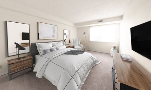 Main bedrooms accommodate king size furniture
