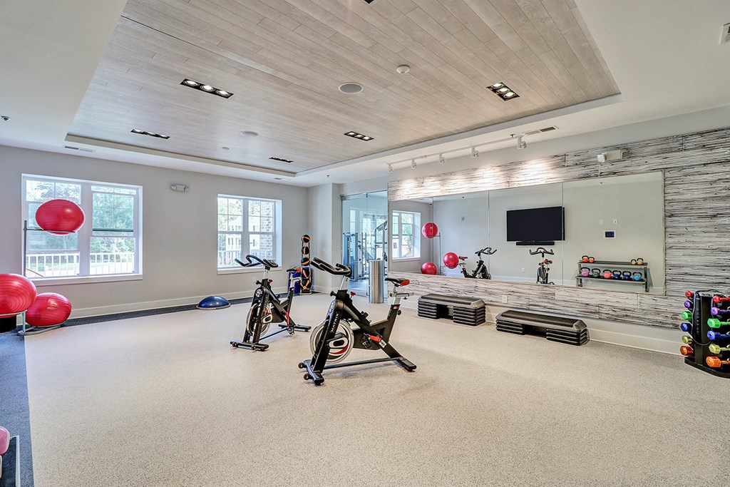 Virtual training and yoga room