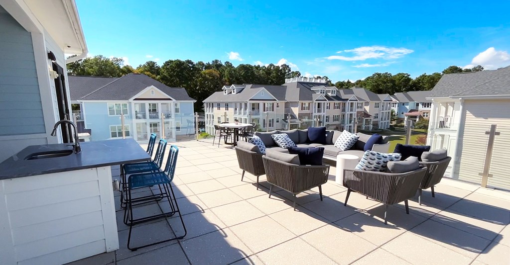 Inviting rooftop terrace