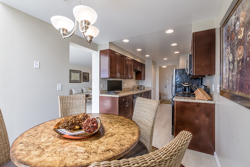 Dining room and kitchen