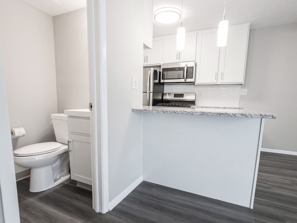 Townhomes feature 1 and a half bathrooms