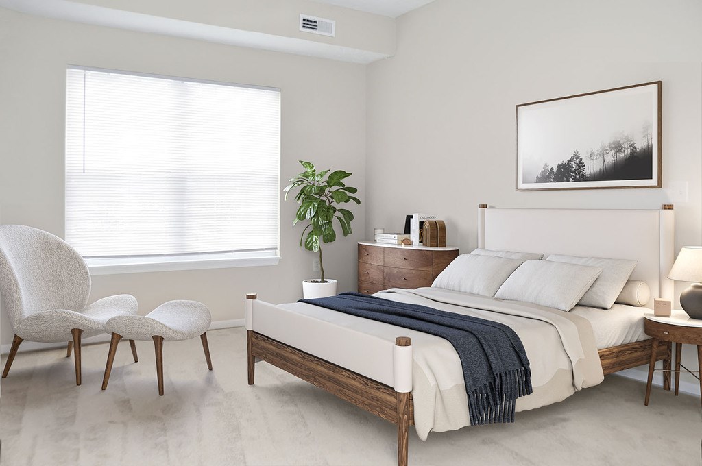 Bedroom with great natural lighting