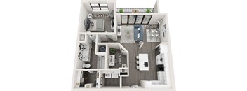 A 12x12 room with a 7x9 room attached to it.