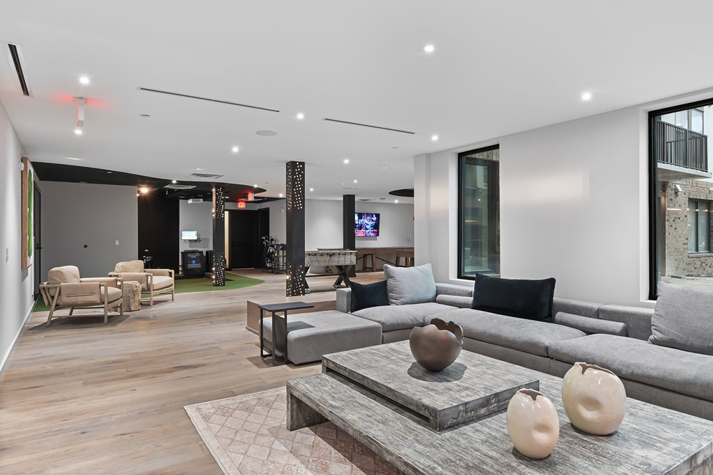 Seating area in gaming lounge