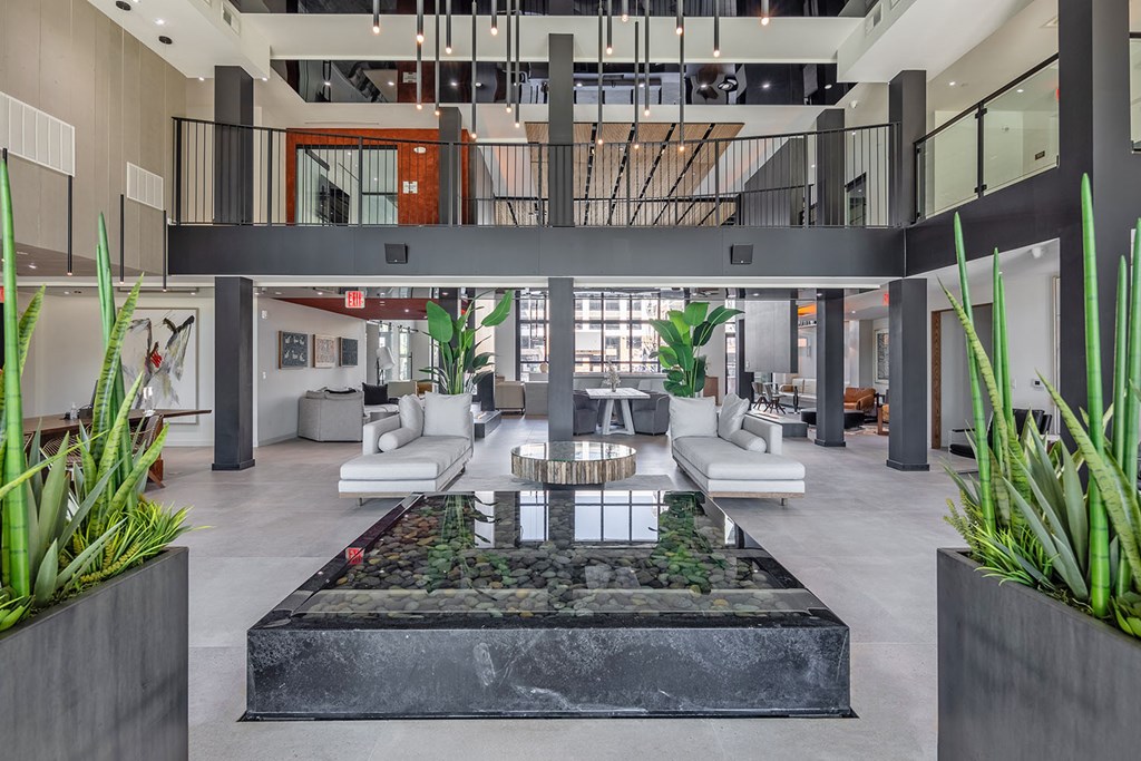 Multi-story clubhouse with lounges