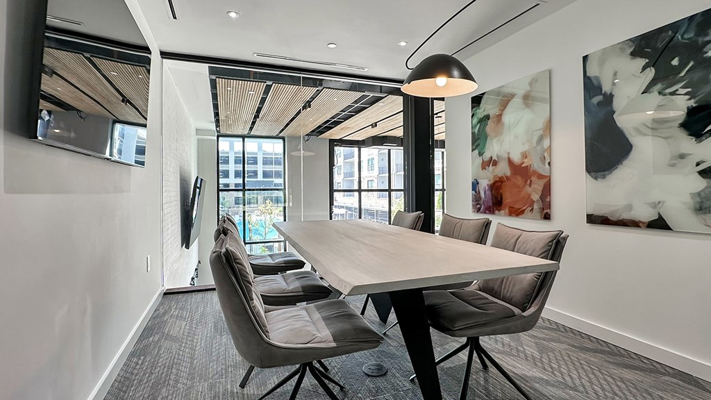 Conference room with TV