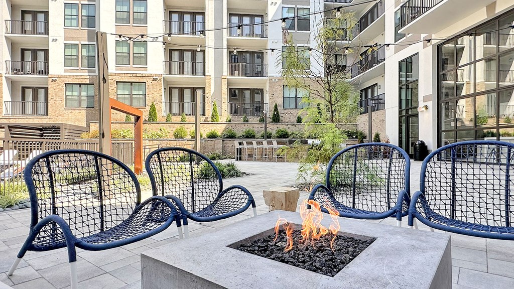 Outdoor entertaining spaces with firepits