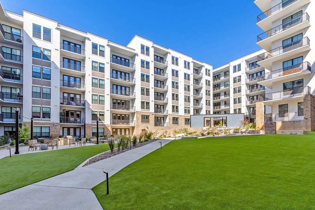 Zen garden, walking path, fountains and waterfall brook