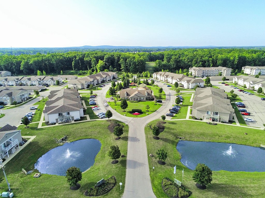 Aerial view of Cobblestone Court