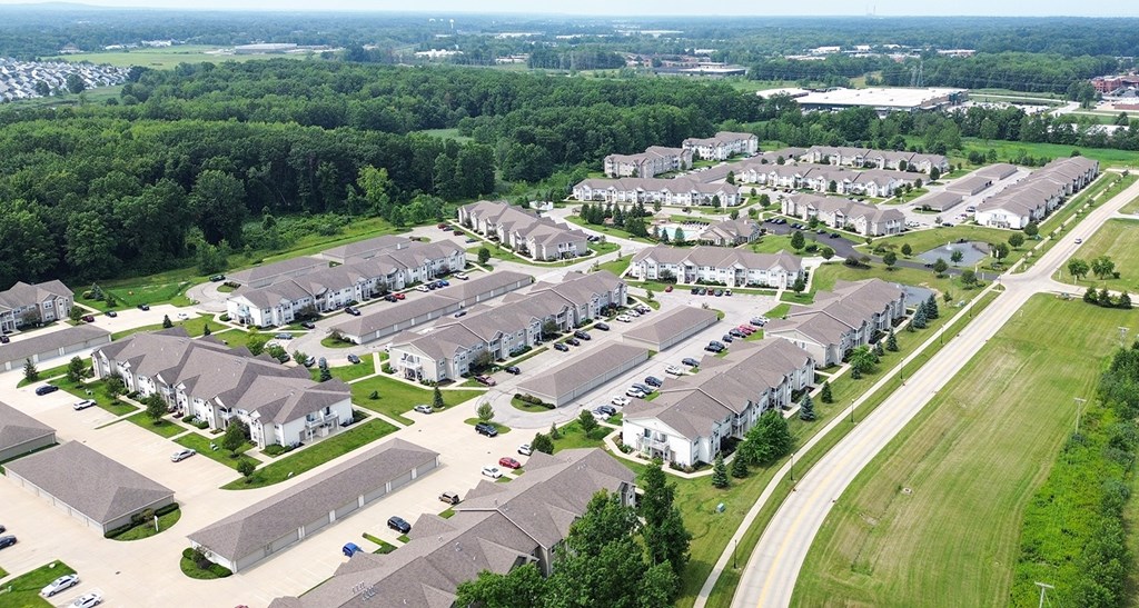 Aerial view of Cobblestone Court