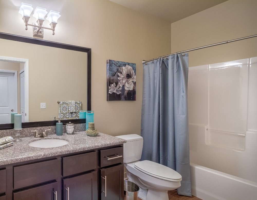 Granite countertops in bathrooms