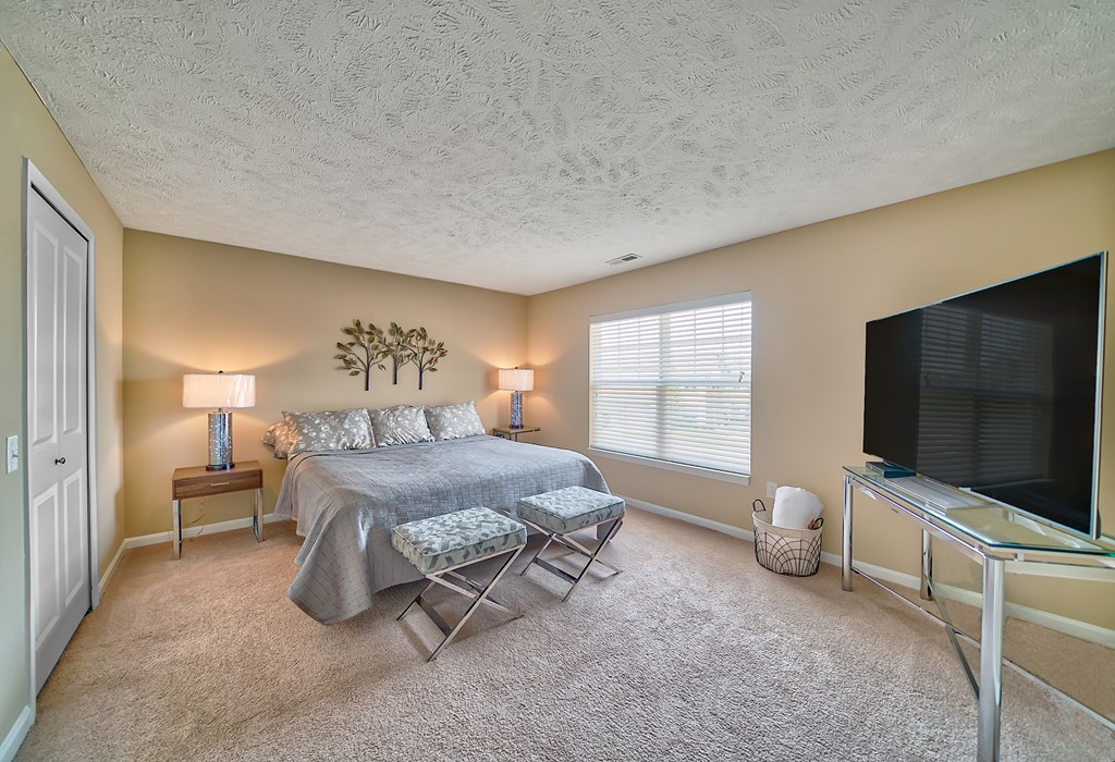 Master bedrooms accommodate king size furniture