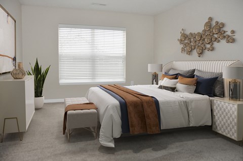 Oversized bedrooms accommodate king size furniture