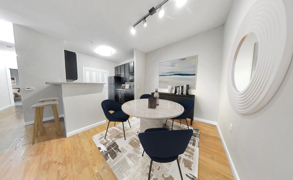 Dining room and kitchen