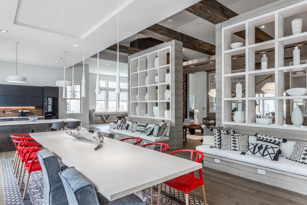 Clubhouse with kitchen and lounge area