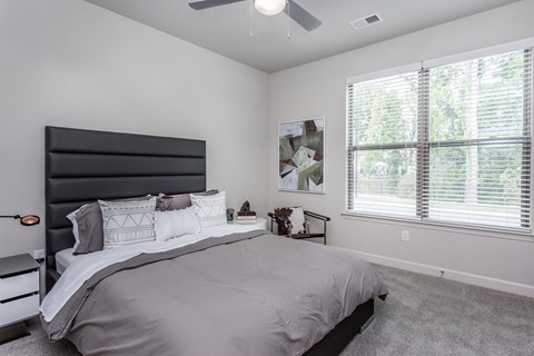 Master bedrooms accommodate king size furniture