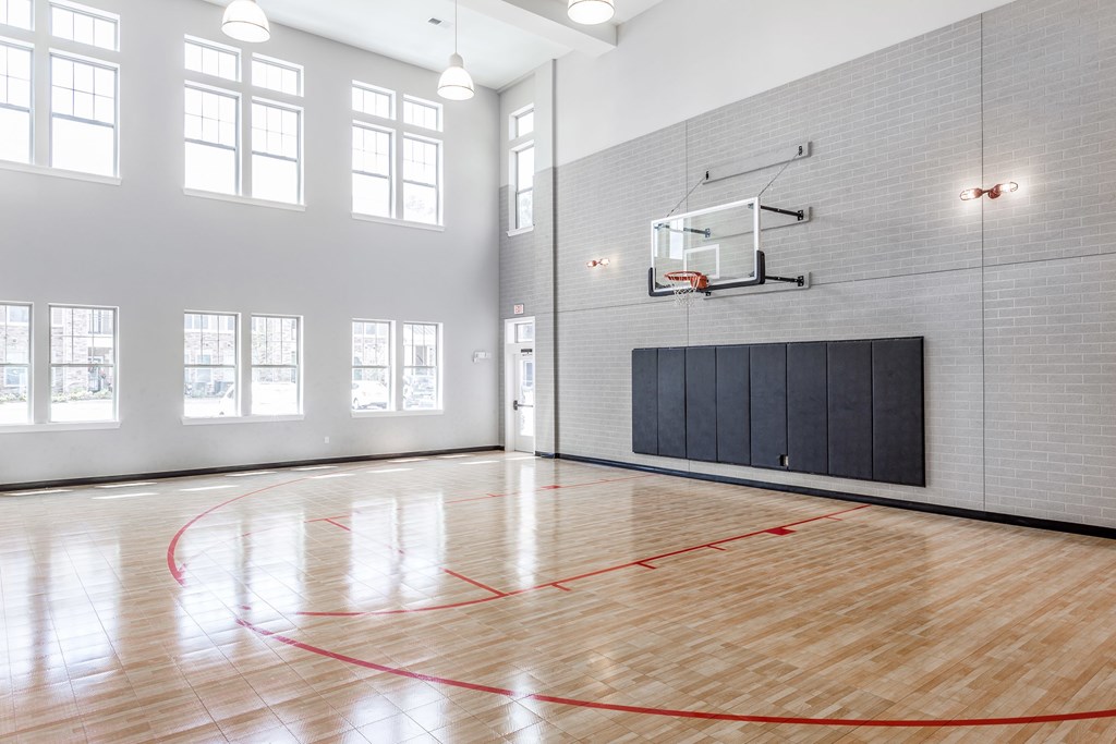 Indoor basketball court