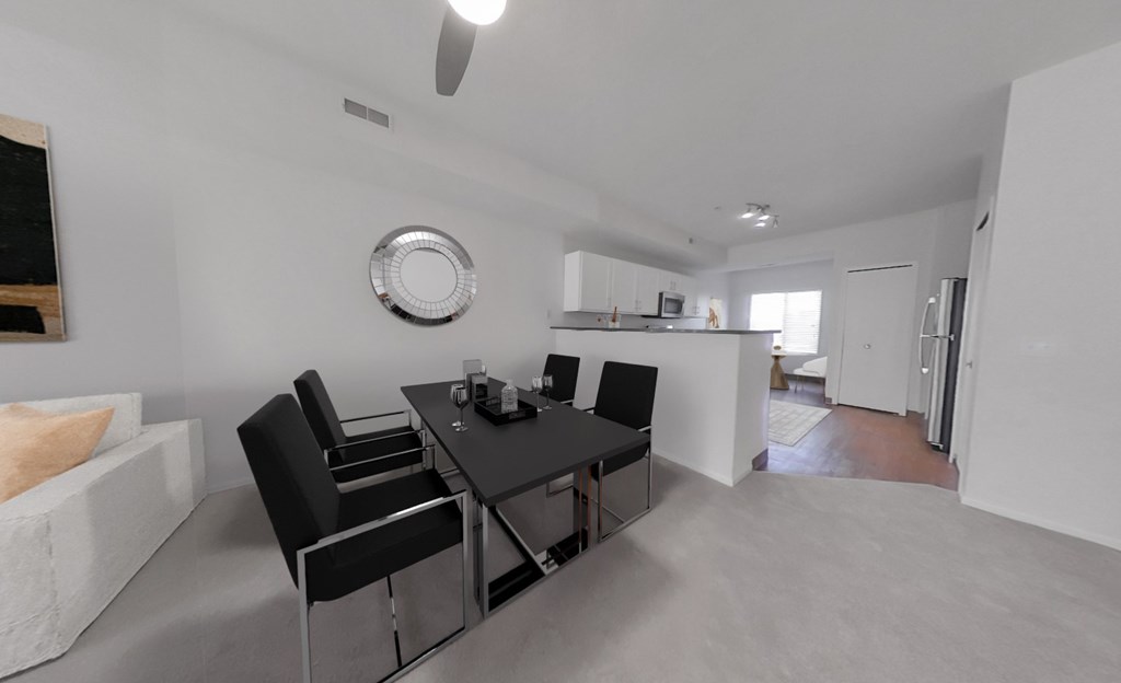 Dining room and kitchen