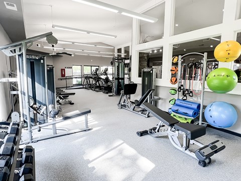 New professional-caliber fitness studio with Matrix equipment and free weights