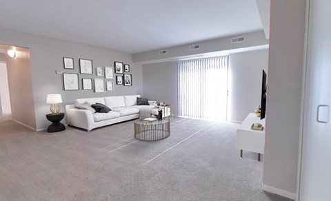 Spacious living rooms and patios/balconies