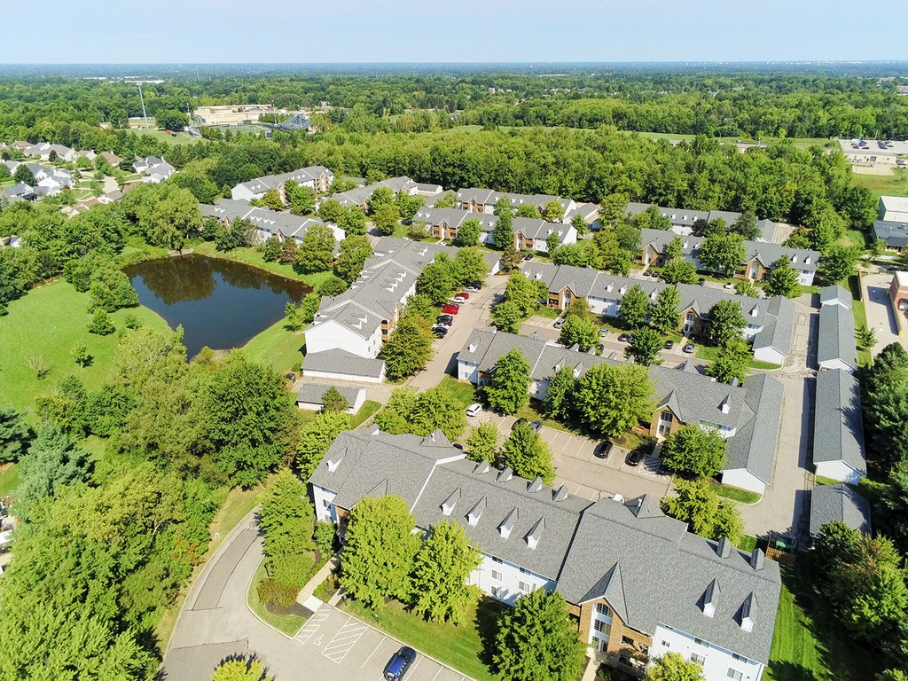 Property aerial view, located in Strongsville, Ohio