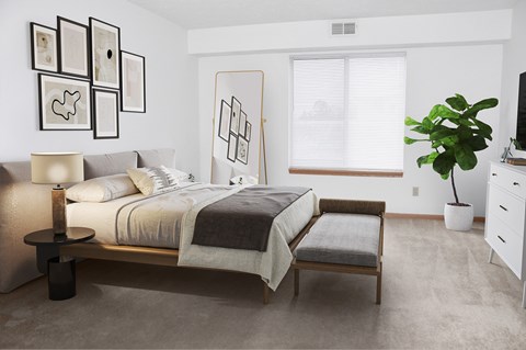 Main bedrooms accommodate king size furniture