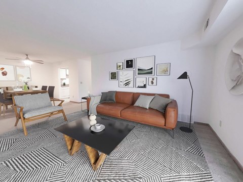 Spacious living room