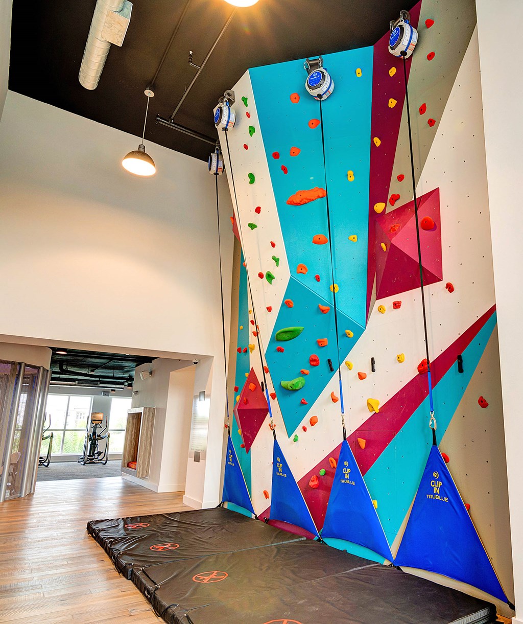 Rock climbing wall