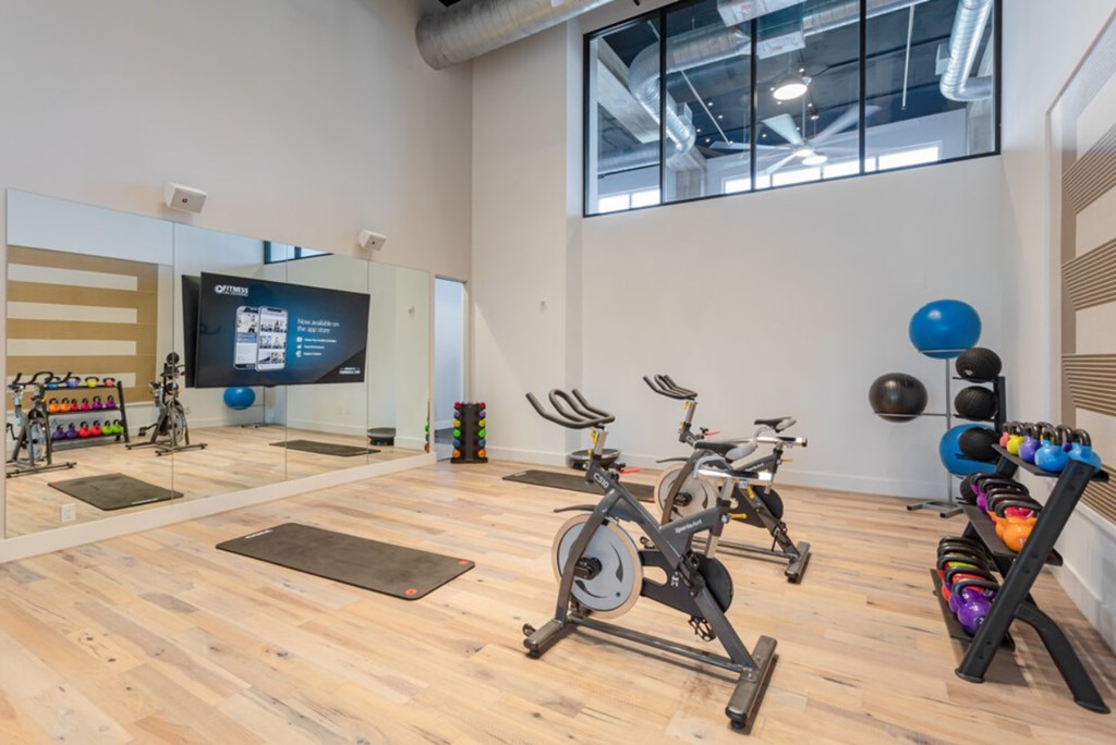 Virtual training and yoga room